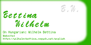 bettina wilhelm business card